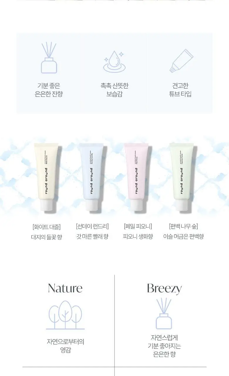 [핸드워시 증정기획] 라운드어라운드 센티드 핸드크림 50ml 상세페이지 7